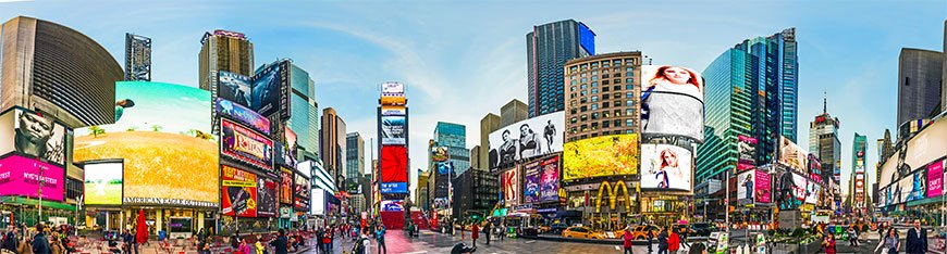 Vue panoramique sur Times Square